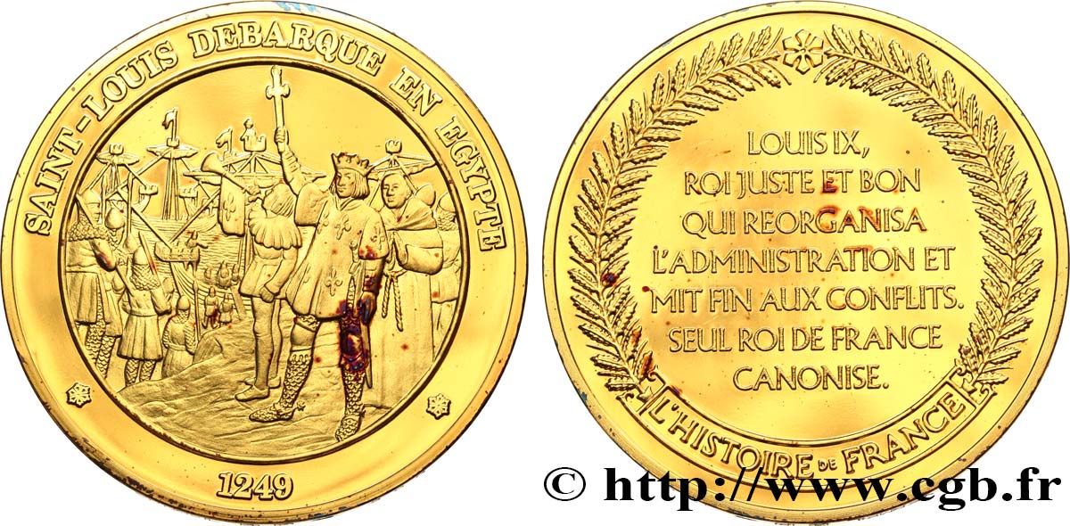 HISTOIRE DE FRANCE Médaille, Louis IX fST