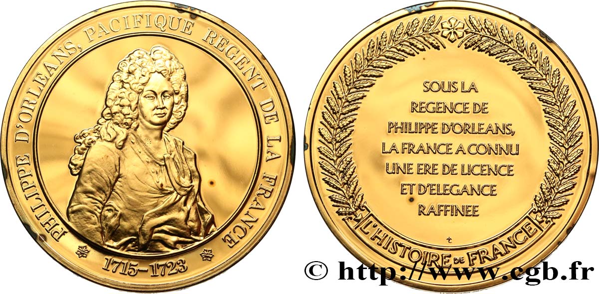 HISTOIRE DE FRANCE Médaille, Philippe d’Orléans SPL