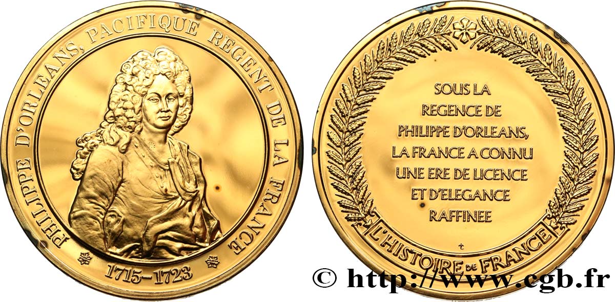 HISTOIRE DE FRANCE Médaille, Philippe d’Orléans MS
