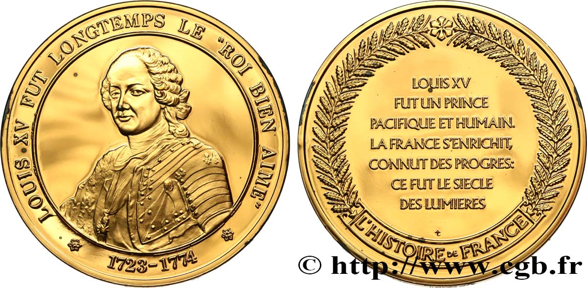 HISTOIRE DE FRANCE Médaille, Louis XV SPL