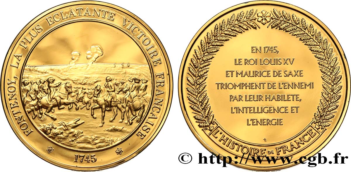 HISTOIRE DE FRANCE Médaille, Victoire de Fontenoy SPL