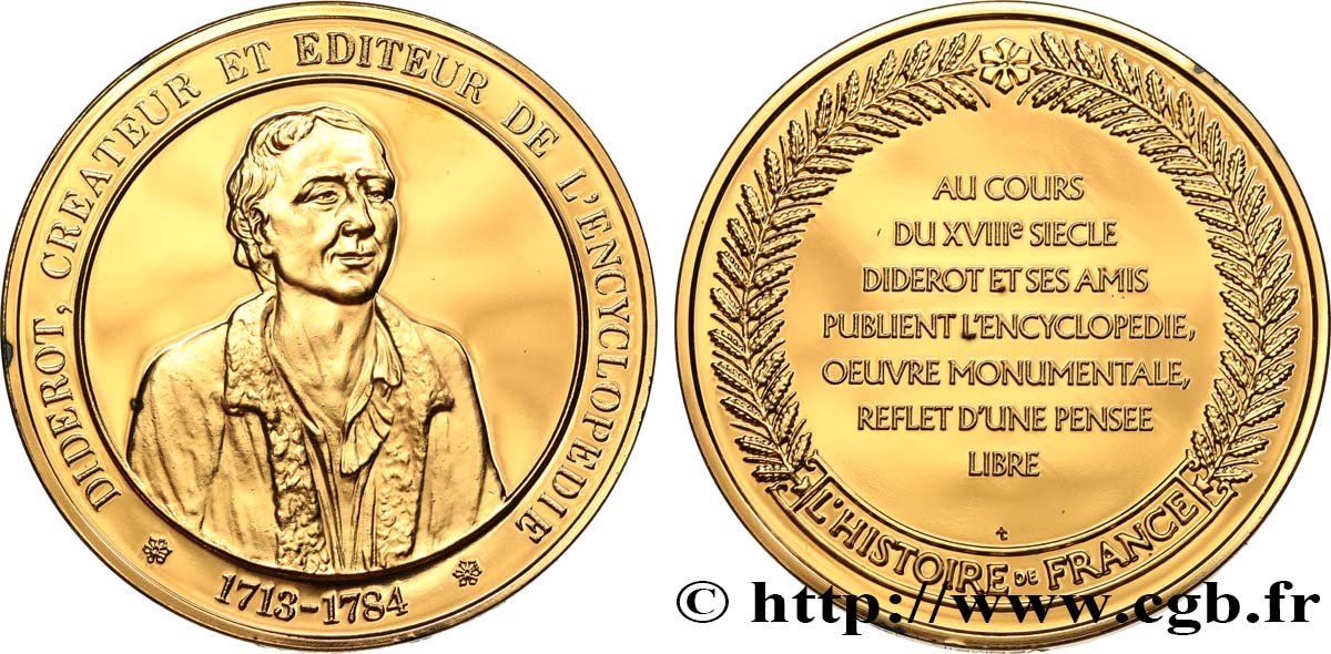 HISTOIRE DE FRANCE Médaille, Diderot SPL
