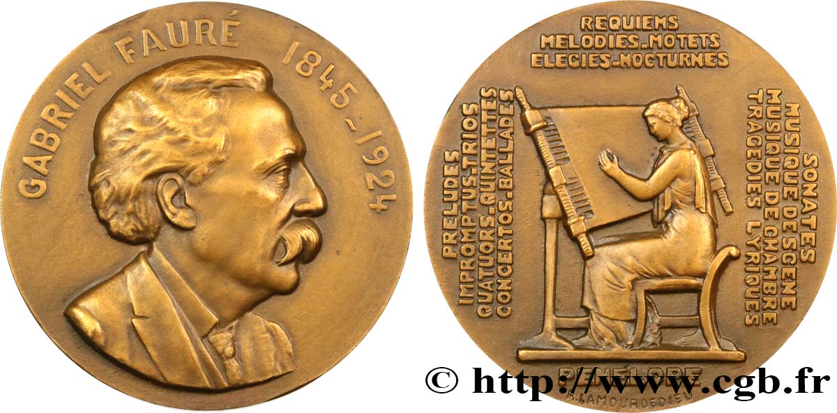 PERSONNAGES CELEBRES Médaille, Gabriel Fauré fVZ
