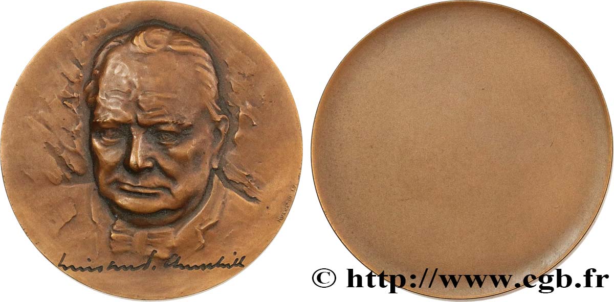 VARIOUS CHARACTERS Médaille, Winston Churchill q.SPL