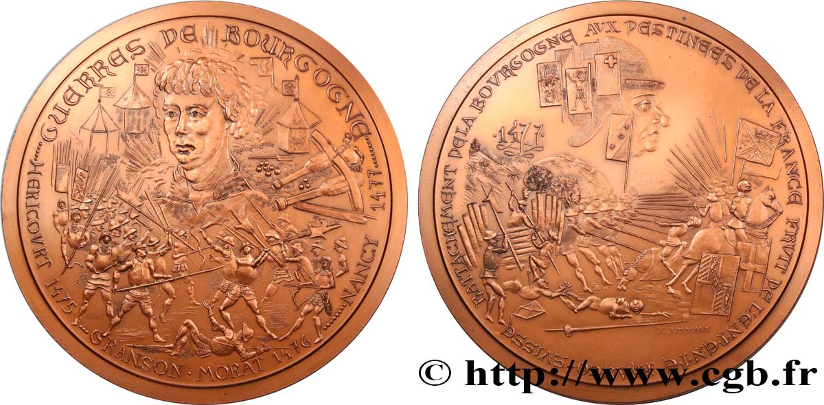 MONUMENTS ET HISTOIRE Médaille, Guerres de Bourgogne SUP
