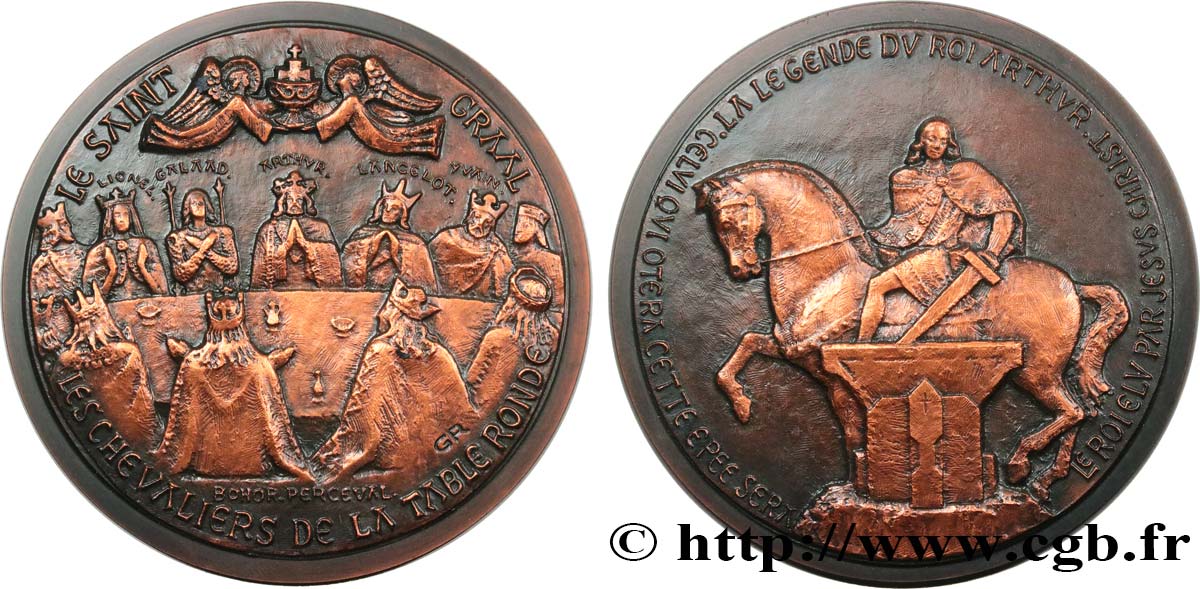 LITTÉRATURE : ÉCRIVAINS/ÉCRIVAINES - POÈTES Médaille, Les chevaliers de la table ronde SUP