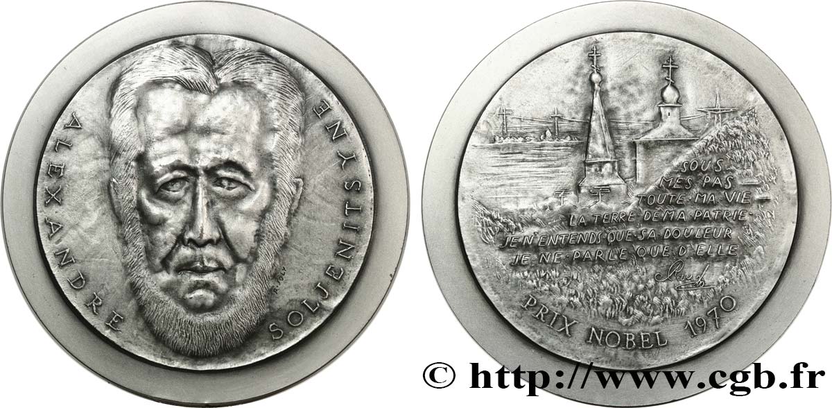 LITERATURE : WRITERS - POETS Médaille, Alexandre Soljenitsyne SPL