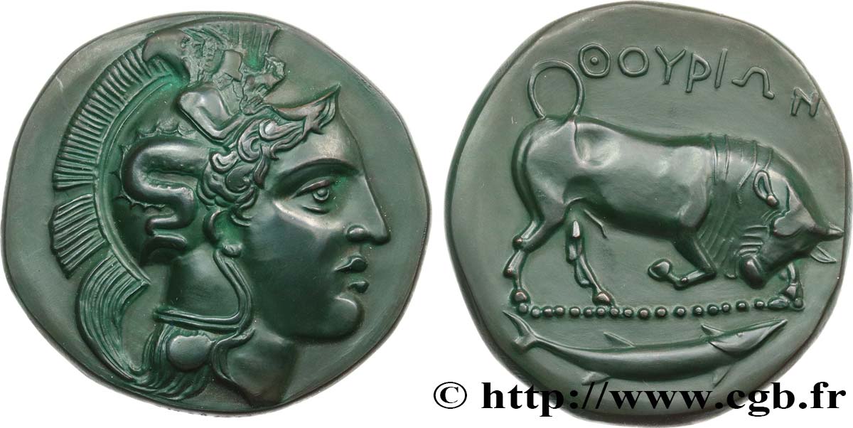 V REPUBLIC Médaille antiquisante, Dinomos de Lucanie AU