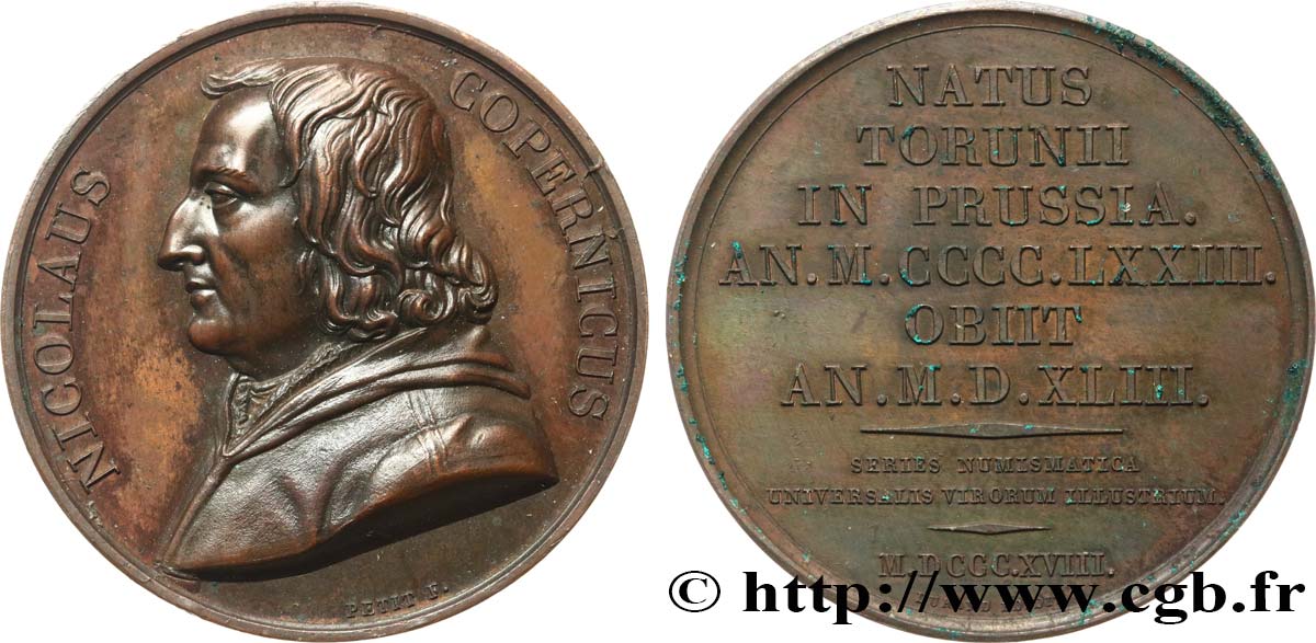 SÉRIE NUMISMATIQUE DES HOMMES ILLUSTRES Médaille, Nicolas Copernic AU