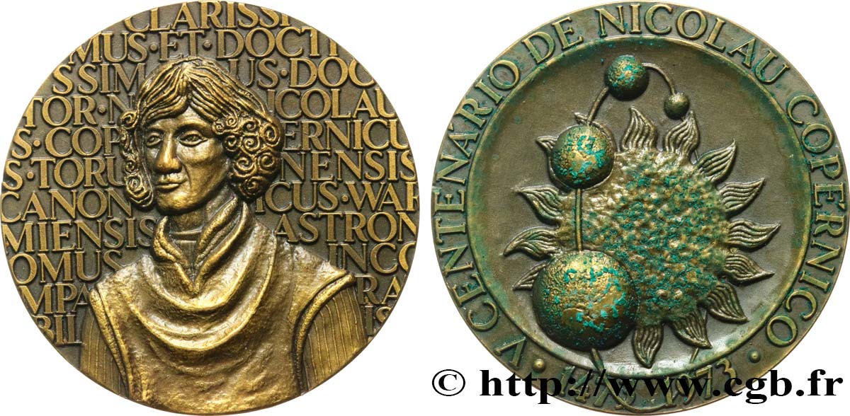 SCIENCES & SCIENTIFIQUES Médaille, Cinquième centenaire de naissance de Nicolas Copernic AU