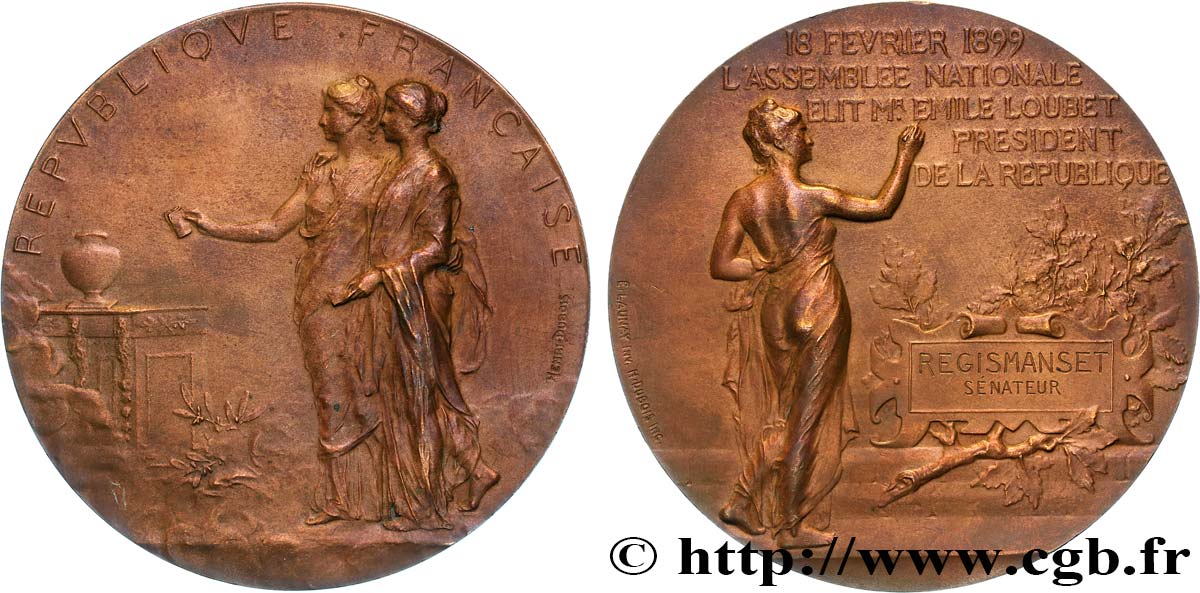 DRITTE FRANZOSISCHE REPUBLIK Médaille, Élection d’Émile Loubet fVZ