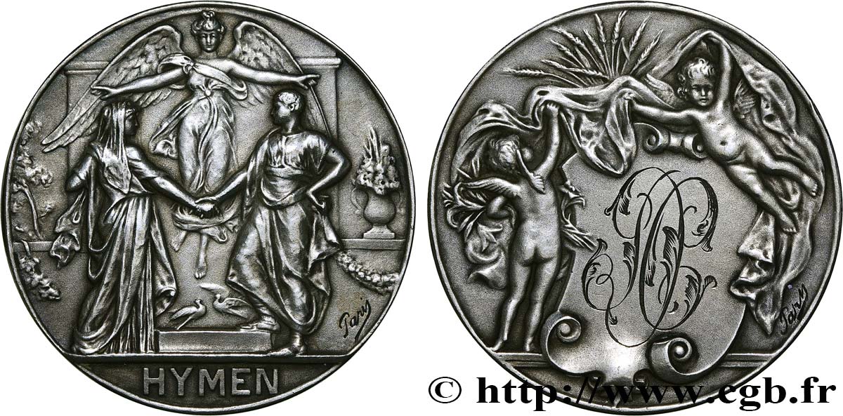 AMOUR ET MARIAGE Médaille de mariage, Hymen XF