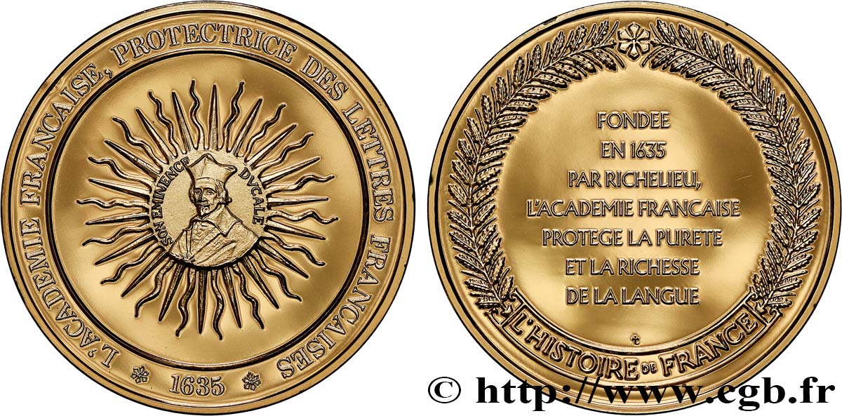 HISTOIRE DE FRANCE Médaille, L’Académie Française SPL