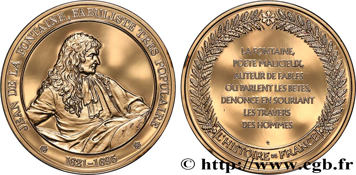 HISTOIRE DE FRANCE Médaille, La Fontaine SPL