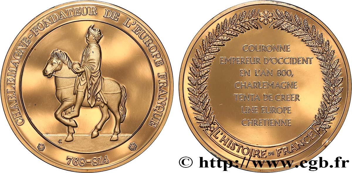 HISTOIRE DE FRANCE Médaille, Charlemagne MS