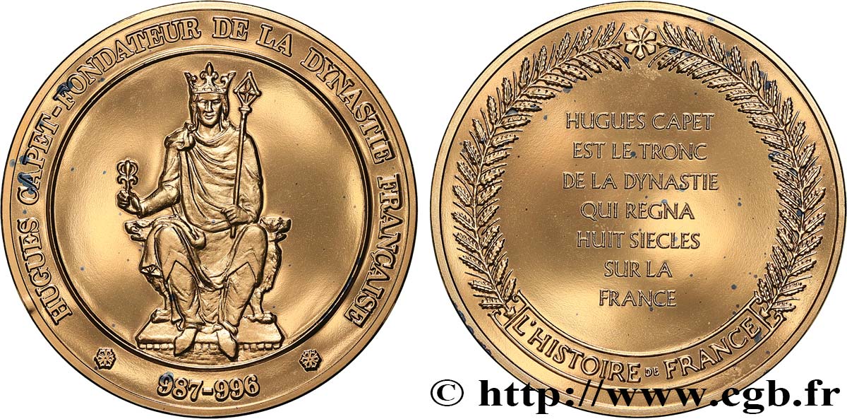 HISTOIRE DE FRANCE Médaille, Hugues Capet SUP