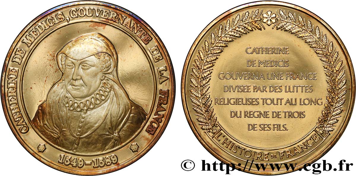 HISTOIRE DE FRANCE Médaille, Catherine de Medicis SC