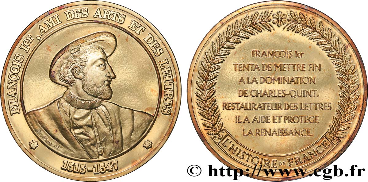 HISTOIRE DE FRANCE Médaille, François Ier fST