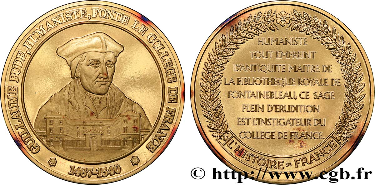 HISTOIRE DE FRANCE Médaille, Guillaume Bude fST