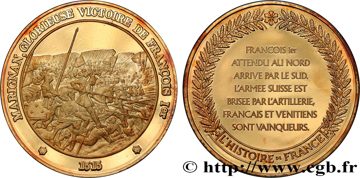 HISTOIRE DE FRANCE Médaille, Bataille de Marignan SUP