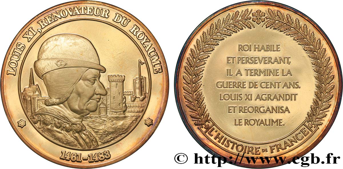 HISTOIRE DE FRANCE Médaille, Louis XI fST
