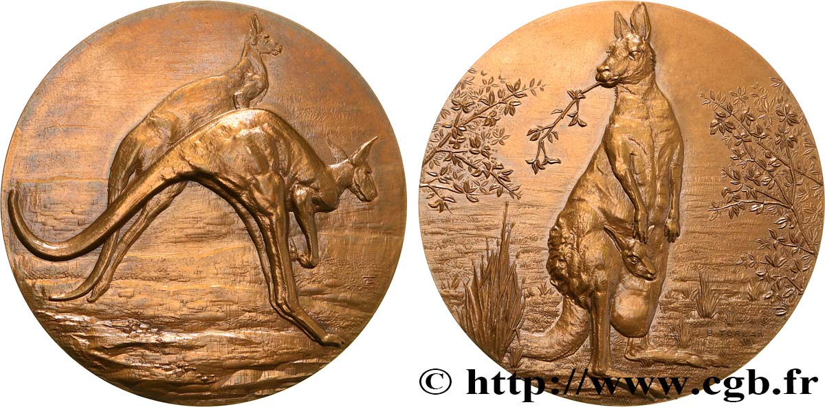 ANIMAUX Médaille animalière - Kangourou TTB+