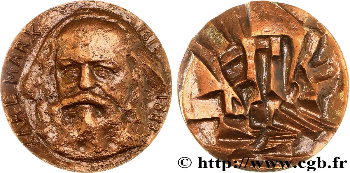 ALLEMAGNE Médaille, Karl Marx TTB+