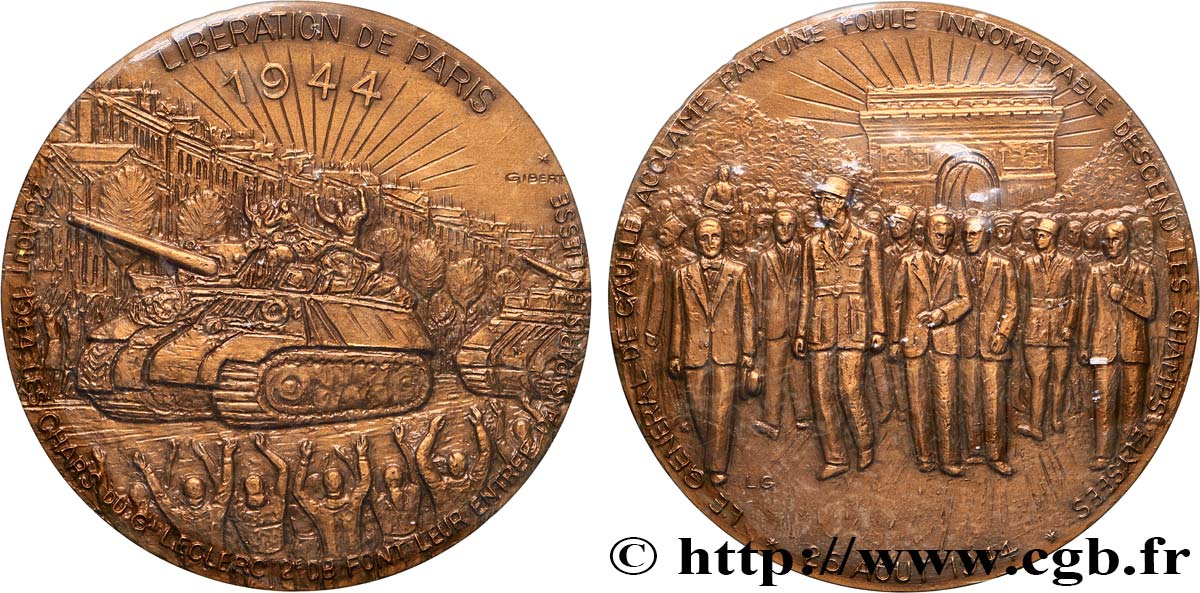 FUNFTE FRANZOSISCHE REPUBLIK Médaille, Quarantième anniversaire de la libération de Paris fST