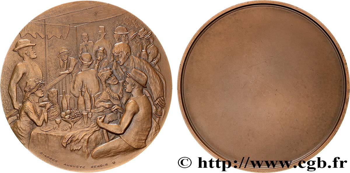 ART, PAINTING AND SCULPTURE Médaille, Le déjeuner des canotiers d’Auguste Renoir AU