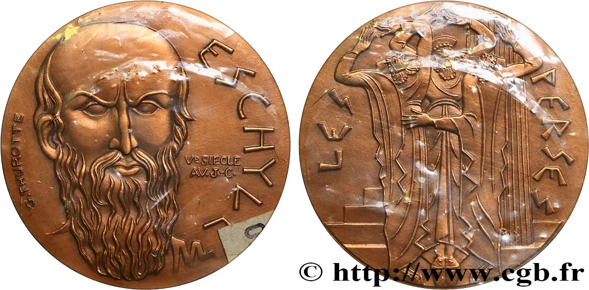 LITTÉRATURE : ÉCRIVAINS/ÉCRIVAINES - POÈTES Médaille, Eschyle SUP