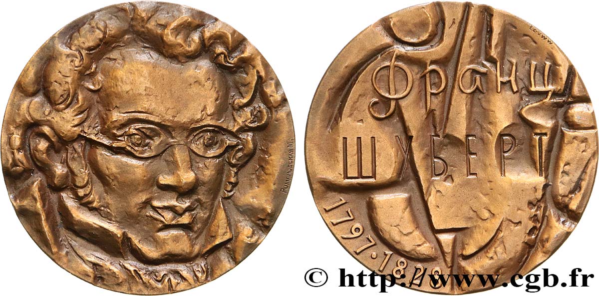 VARIOUS CHARACTERS Médaille, Franz Schubert VZ