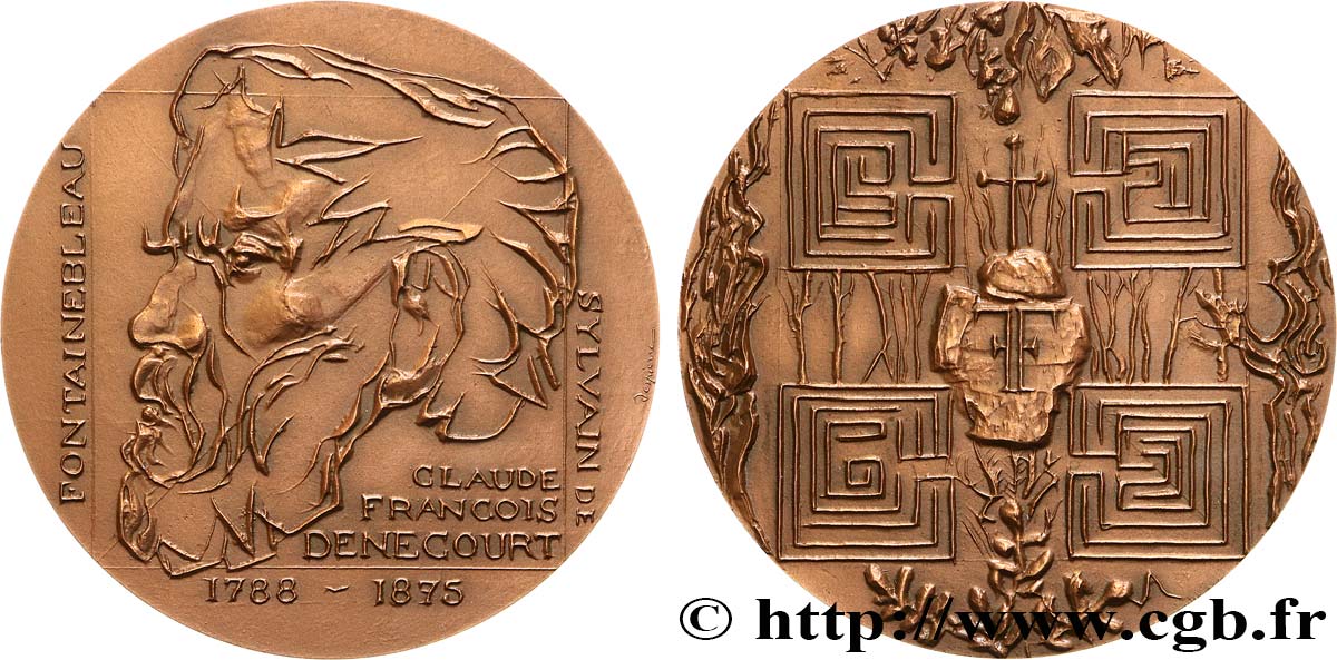 VARIOUS CHARACTERS Médaille, Claude-François Denecourt AU