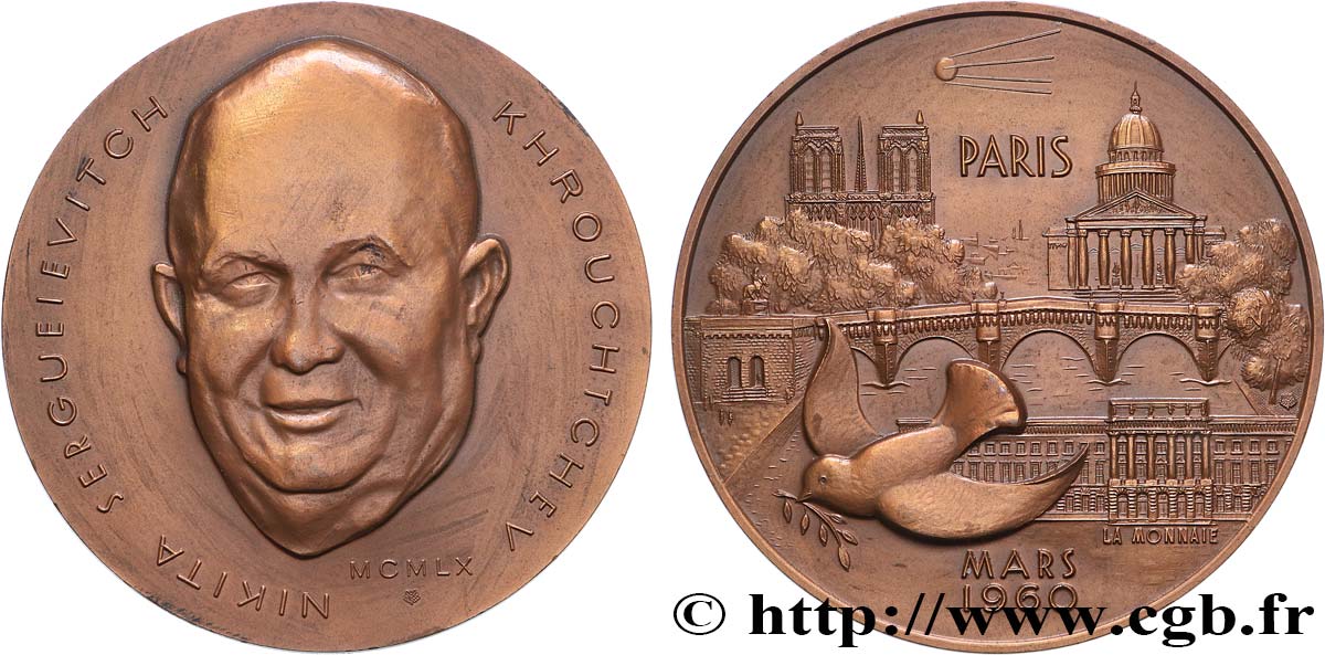 PERSONNAGES DIVERS Médaille, Nikita Sergueïevitch Khrouchtchev SUP