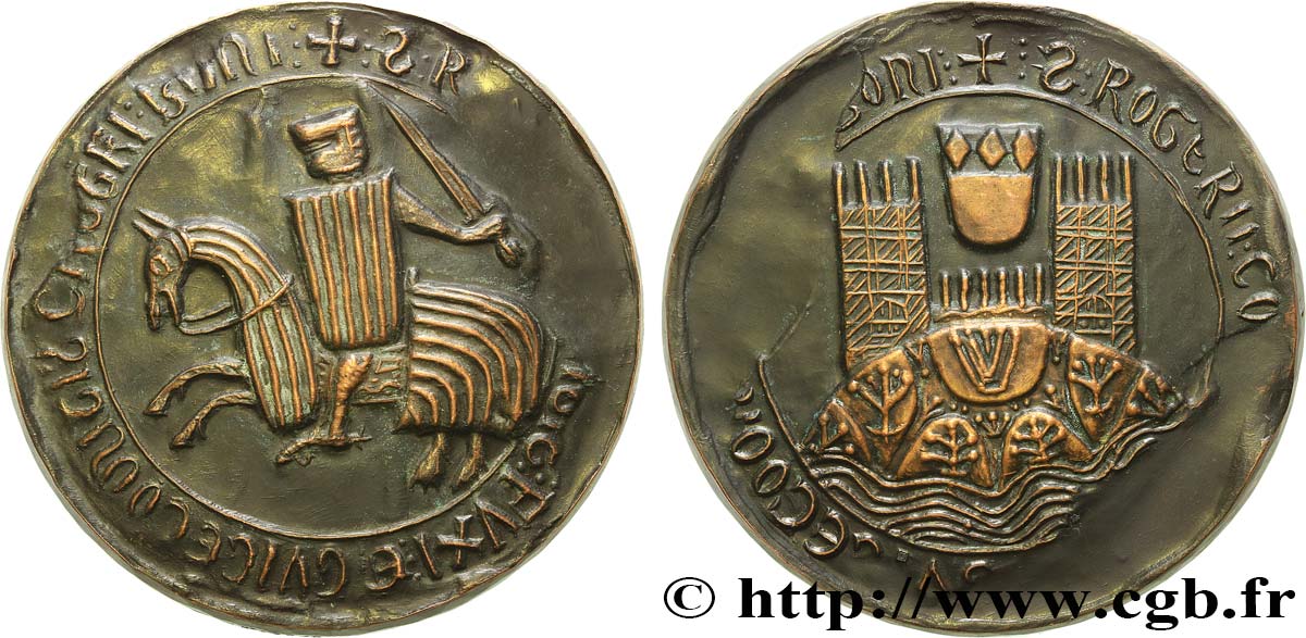 MONUMENTS ET HISTOIRE Médaille, Reproduction du sceau de Roger IV, comte de Foix SUP