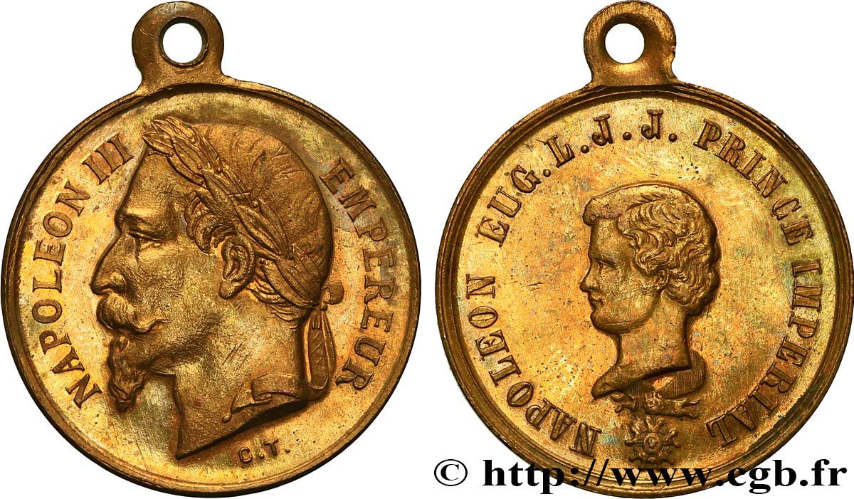 SEGUNDO IMPERIO FRANCES Médaille, Baptême du prince impérial EBC