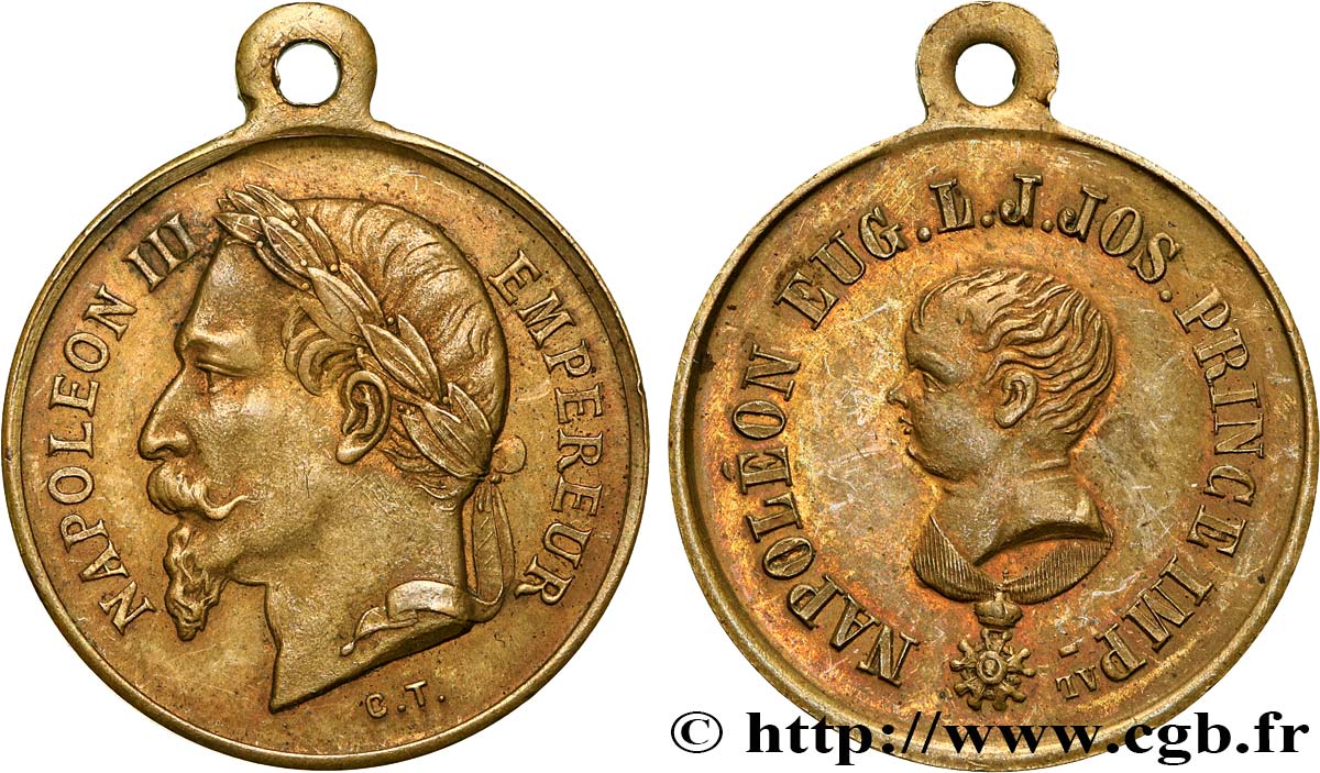 SECONDO IMPERO FRANCESE Médaille, Baptême du prince impérial BB