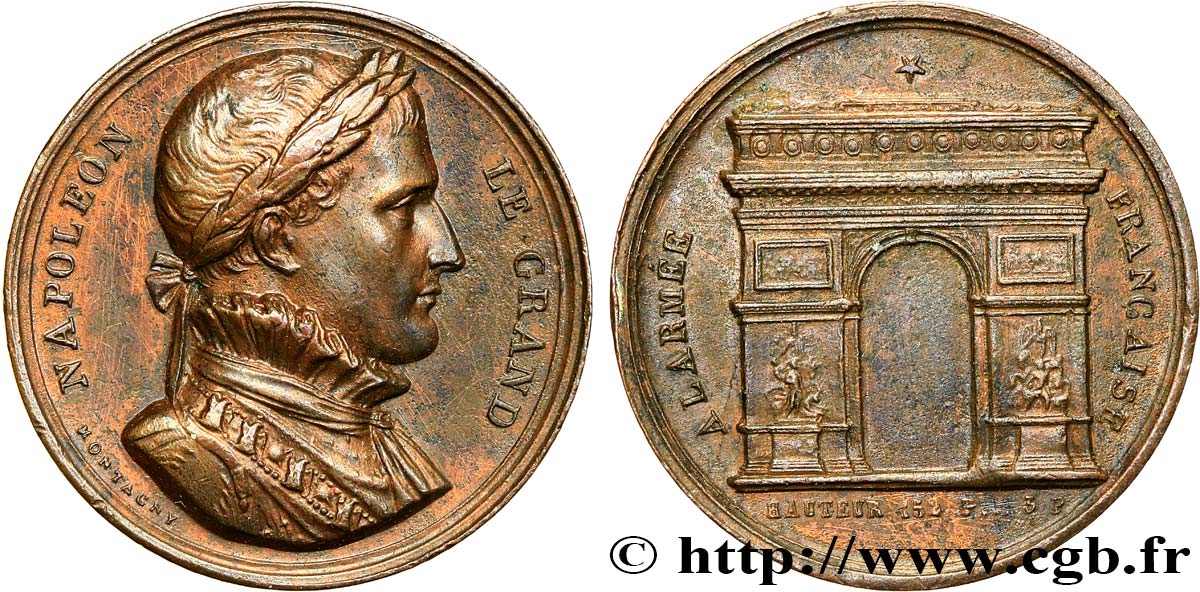 LUIGI FILIPPO I Médaille, Inauguration de l’Arc de Triomphe BB