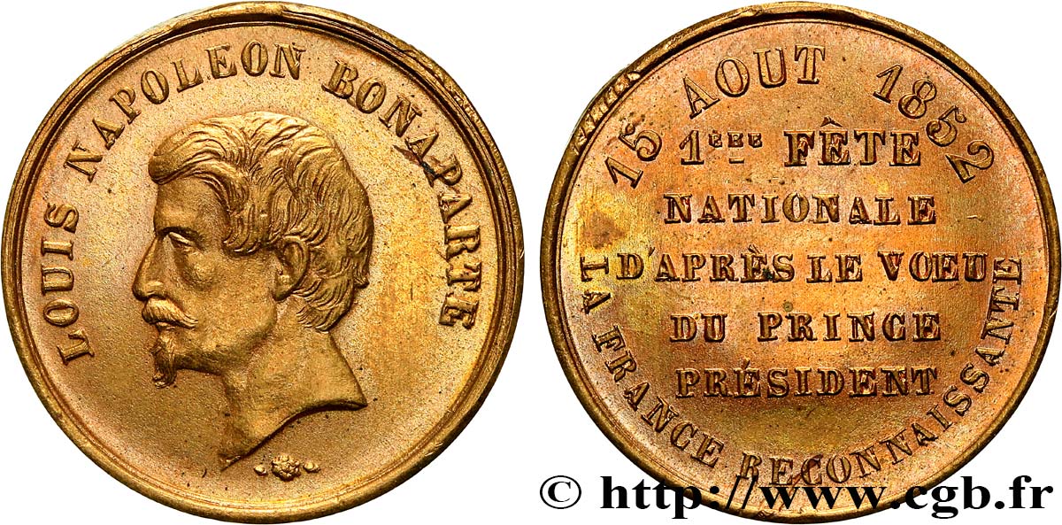 DEUXIÈME RÉPUBLIQUE Médaille, Fête nationale TTB+