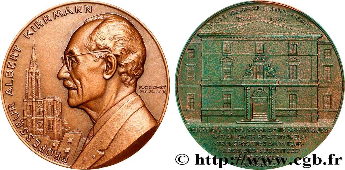 SCIENCES & SCIENTIFIQUES Médaille, Professeur Albert Kirrmann AU/XF
