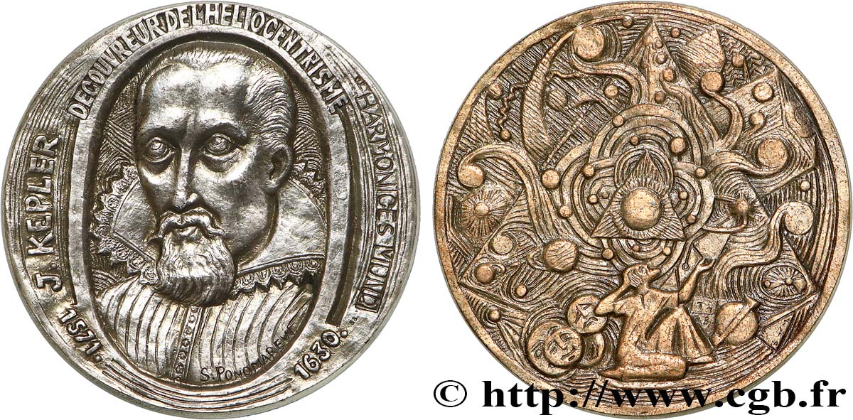 SCIENCES & SCIENTIFIQUES Médaille, Johannes Kepler EBC/MBC+