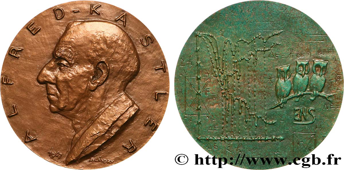 SCIENCES & SCIENTIFIQUES Médaille, Alfred Kastler VZ/SS