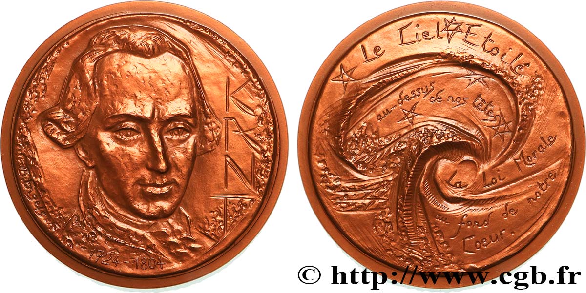 PERSONNAGES CÉLÈBRES Médaille, Emmanuel Kant  SUP