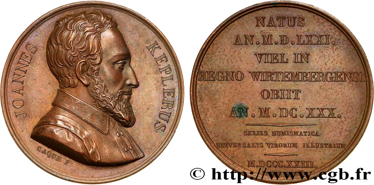 SÉRIE NUMISMATIQUE DES HOMMES ILLUSTRES Médaille, Johannes Kepler VZ