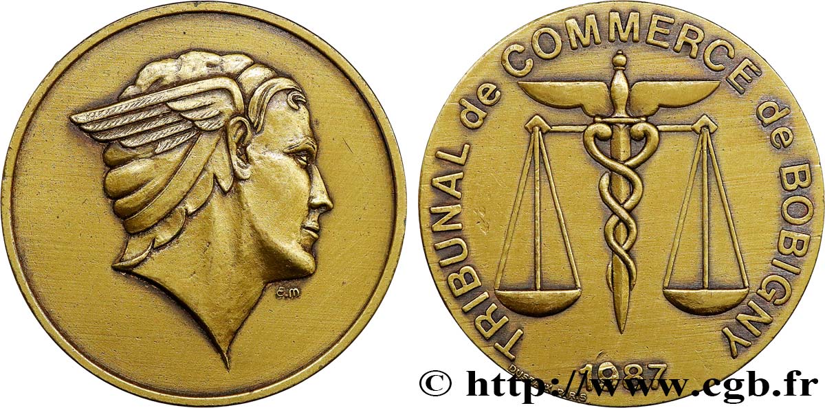 CINQUIÈME RÉPUBLIQUE Médaille, Tribunal de commerce de Bobigny TTB+