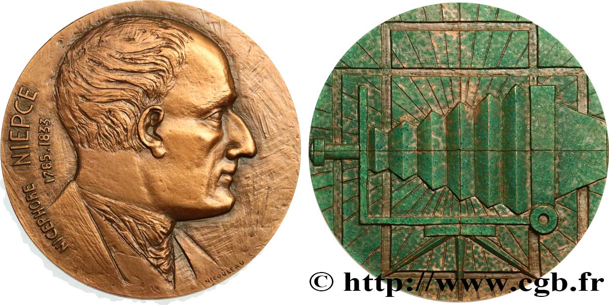 SCIENCES & SCIENTIFIQUES Médaille, Joseph « Nicéphore » Niépce SUP/TTB