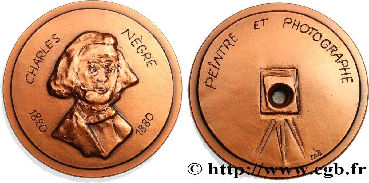 ART, PAINTING AND SCULPTURE Médaille, Charles Nègre SPL