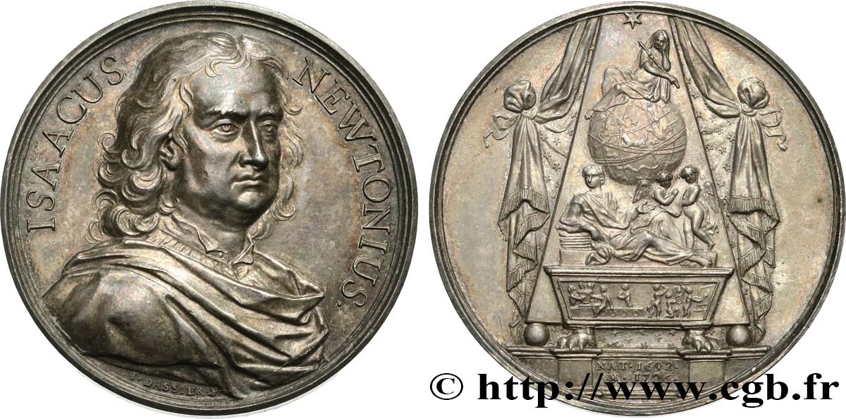 SCIENCES & SCIENTIFIQUES Médaille, Isaac Newton fVZ
