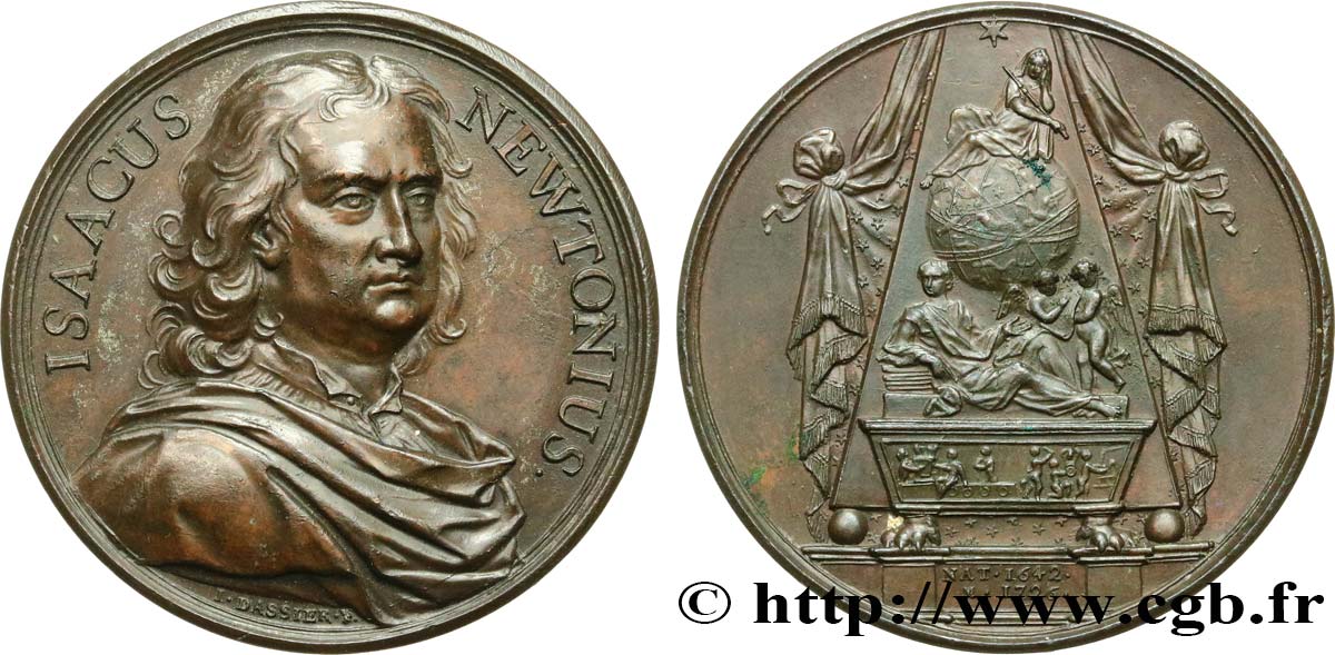 SCIENCES & SCIENTIFIQUES Médaille, Isaac Newton SS