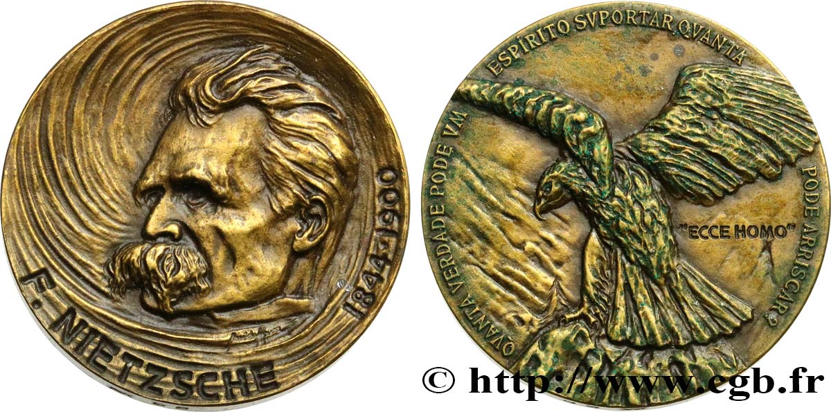FAMOUS FIGURES Médaille, Nietsche AU/AU
