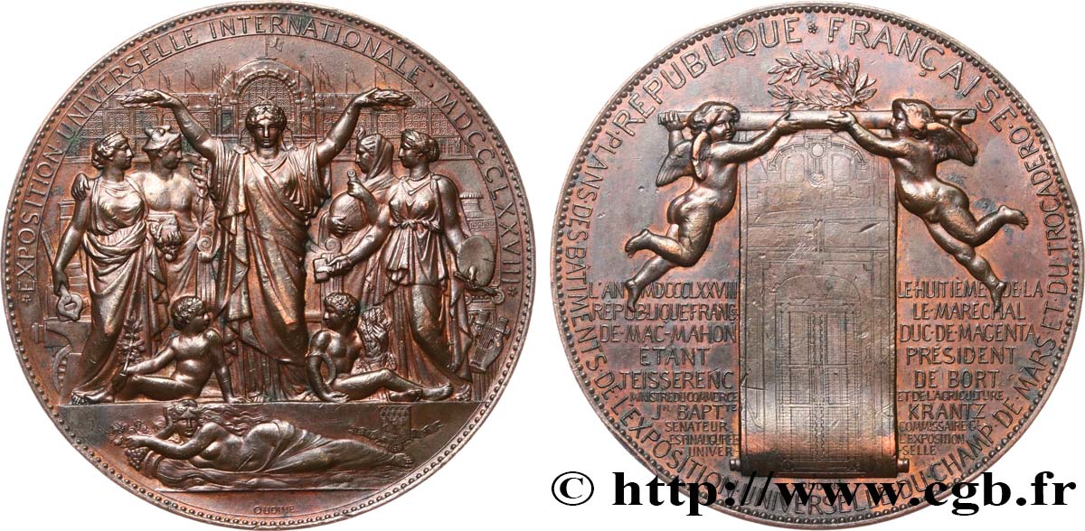 DRITTE FRANZOSISCHE REPUBLIK Médaille, Exposition universelle internationale SS